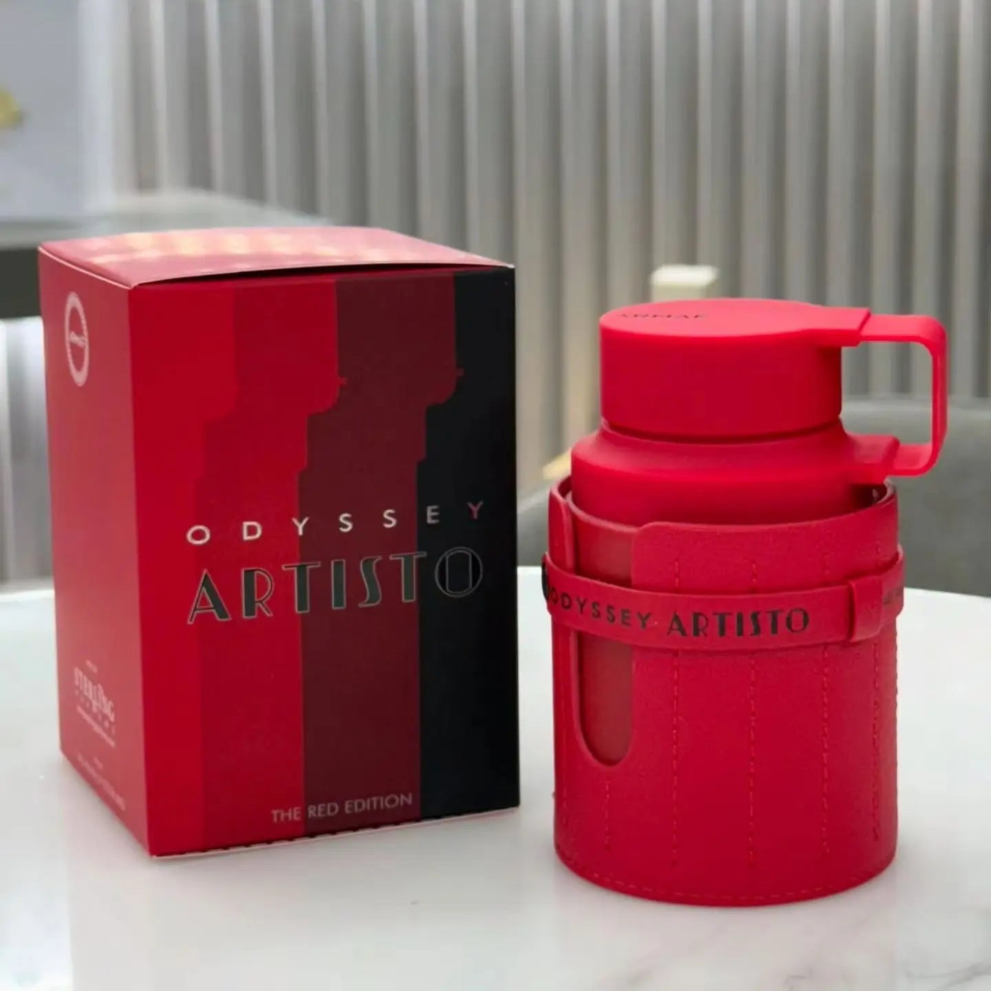 Armaf Odyssey Artisto The Red Edition – Woody, Sweet, Tropical, Warm Spicy – Eau De Parfum Spray Long-Lasting Fragrance for Unisex, 3.40 Ounce / 100 ML