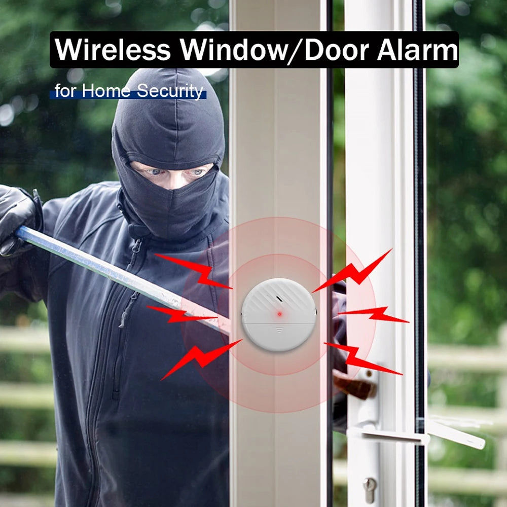 125dB Wireless Glass Break Alarm Vibration Sensor Alarm Door Window Alarm For Warning Burglars Anti-Theft Security