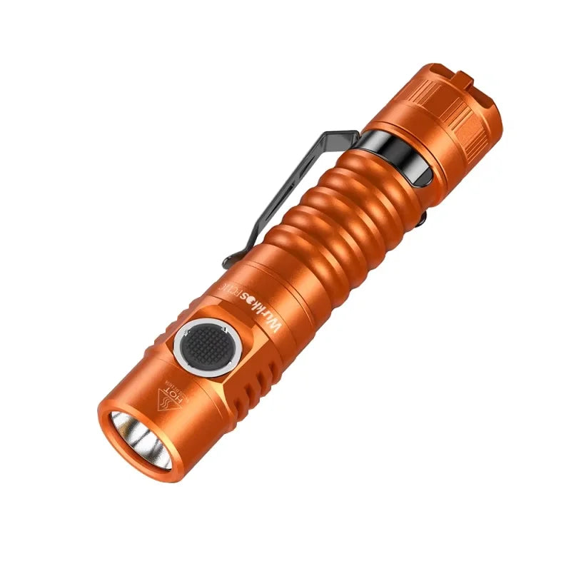 USB-C Rechargeable EDC 18650 Flashlight Max Output 1200 LM IP68 Waterproof Magnetic Tail Hiking Travel light