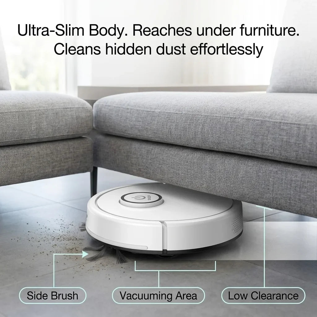 Automatic Robot Vacuum Cleaner With Sweeping Mopping And Suction