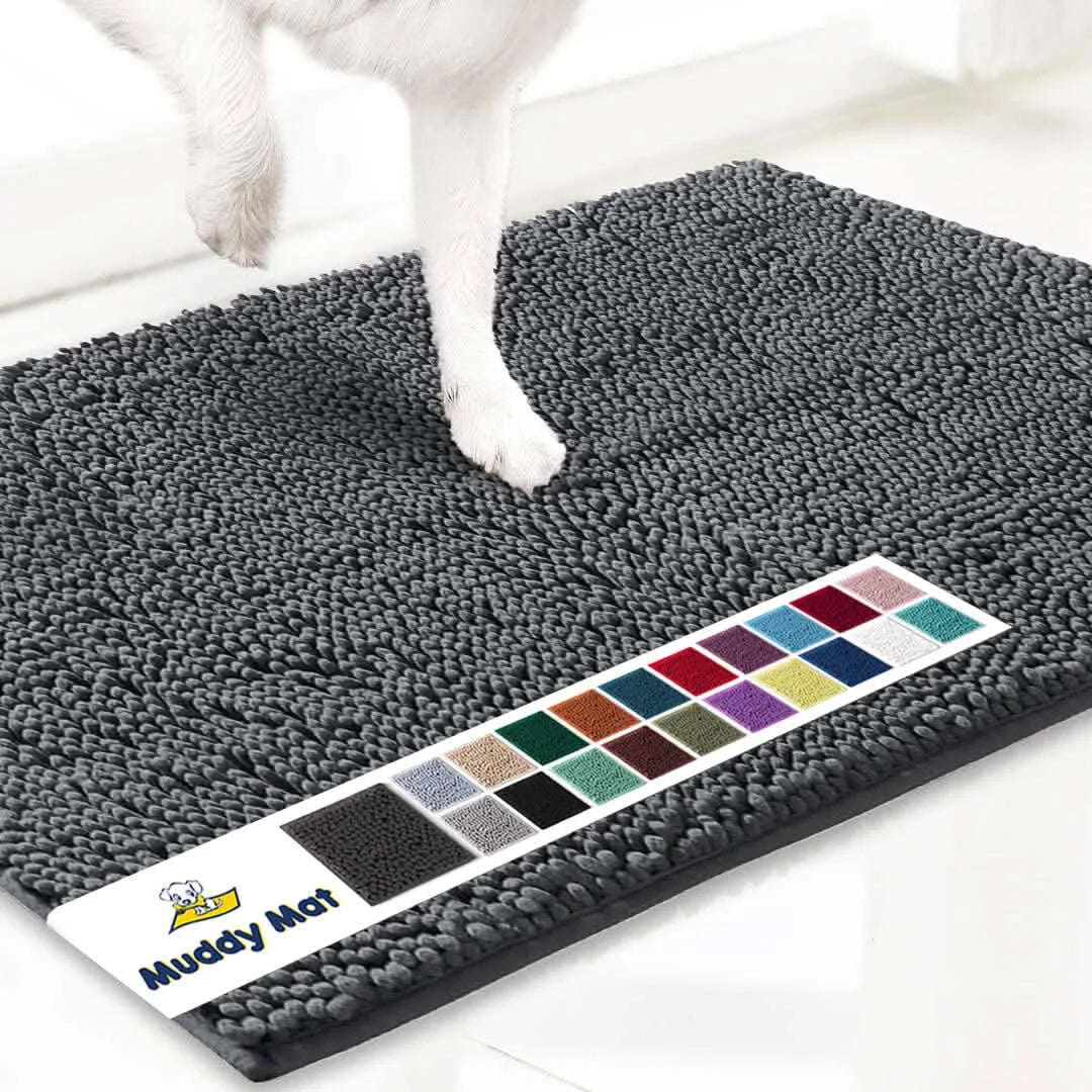 Original Muddy Mat Anti-Mud Doormat Magic Dirt Trapper Highly Absorbent Microfiber Non-Slip Washable Rug Paw Cleaner Floor Mats For Pet Dogs Cats Indoor Outdoor Front Door Entryway