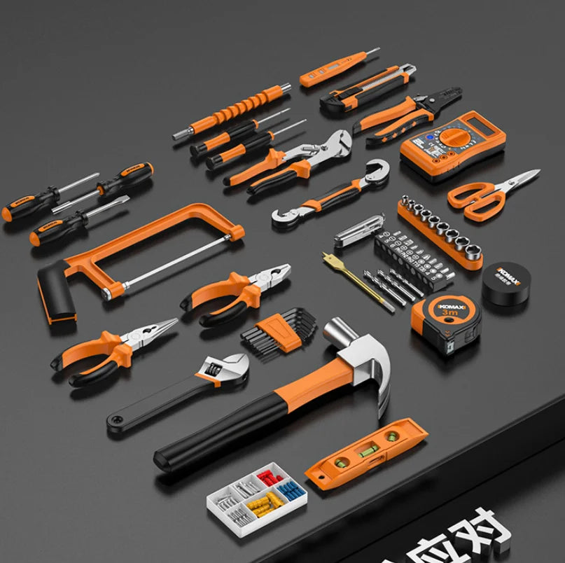 Home Tool Set With Storage Box Hardware Tools Kit Diy