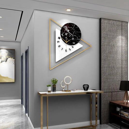 Nordic Modern Wall Clock Decorative Iron Frame Art Piece