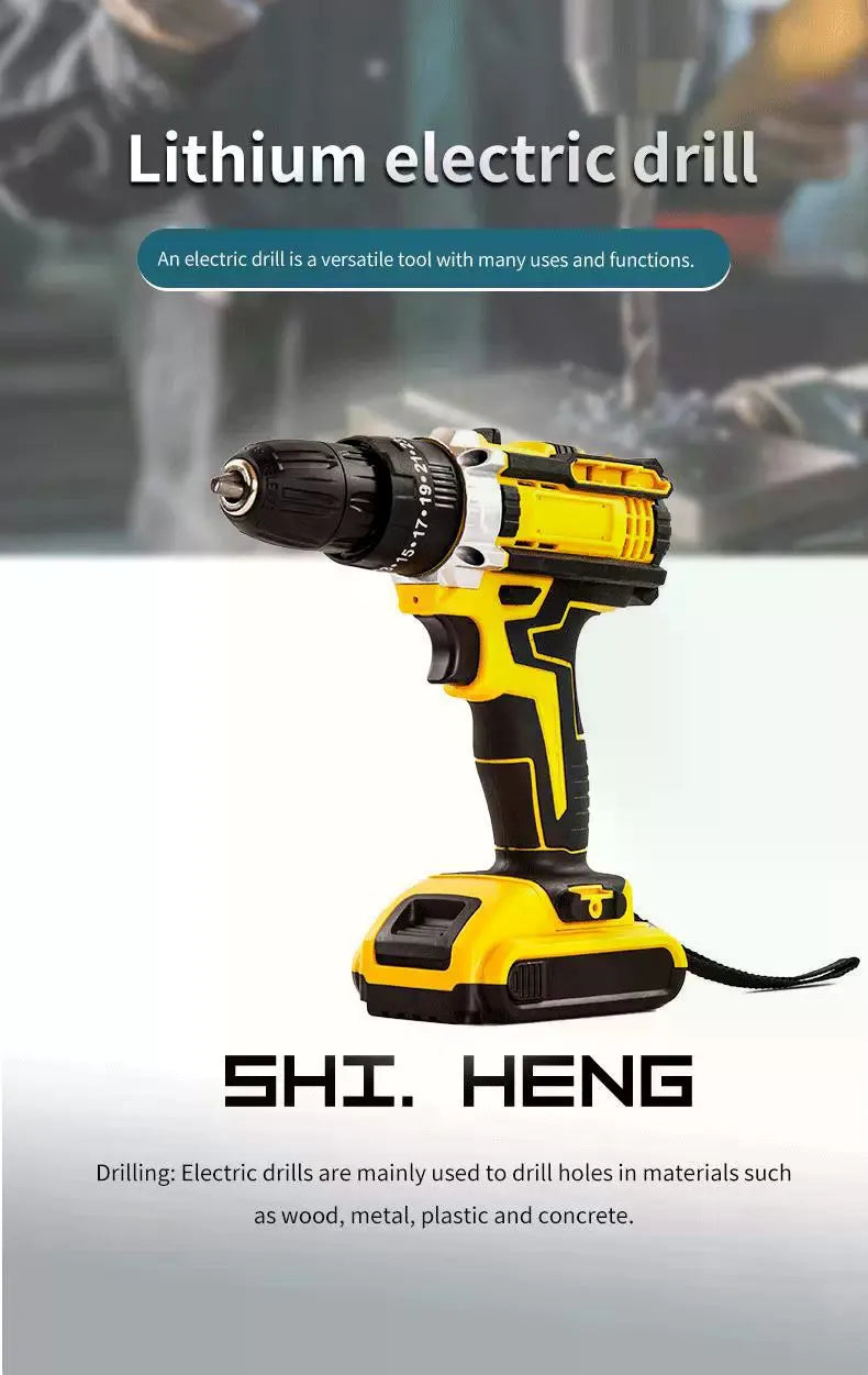 21V Cordless Electric Drill Set Multifunctional Household Power Tools