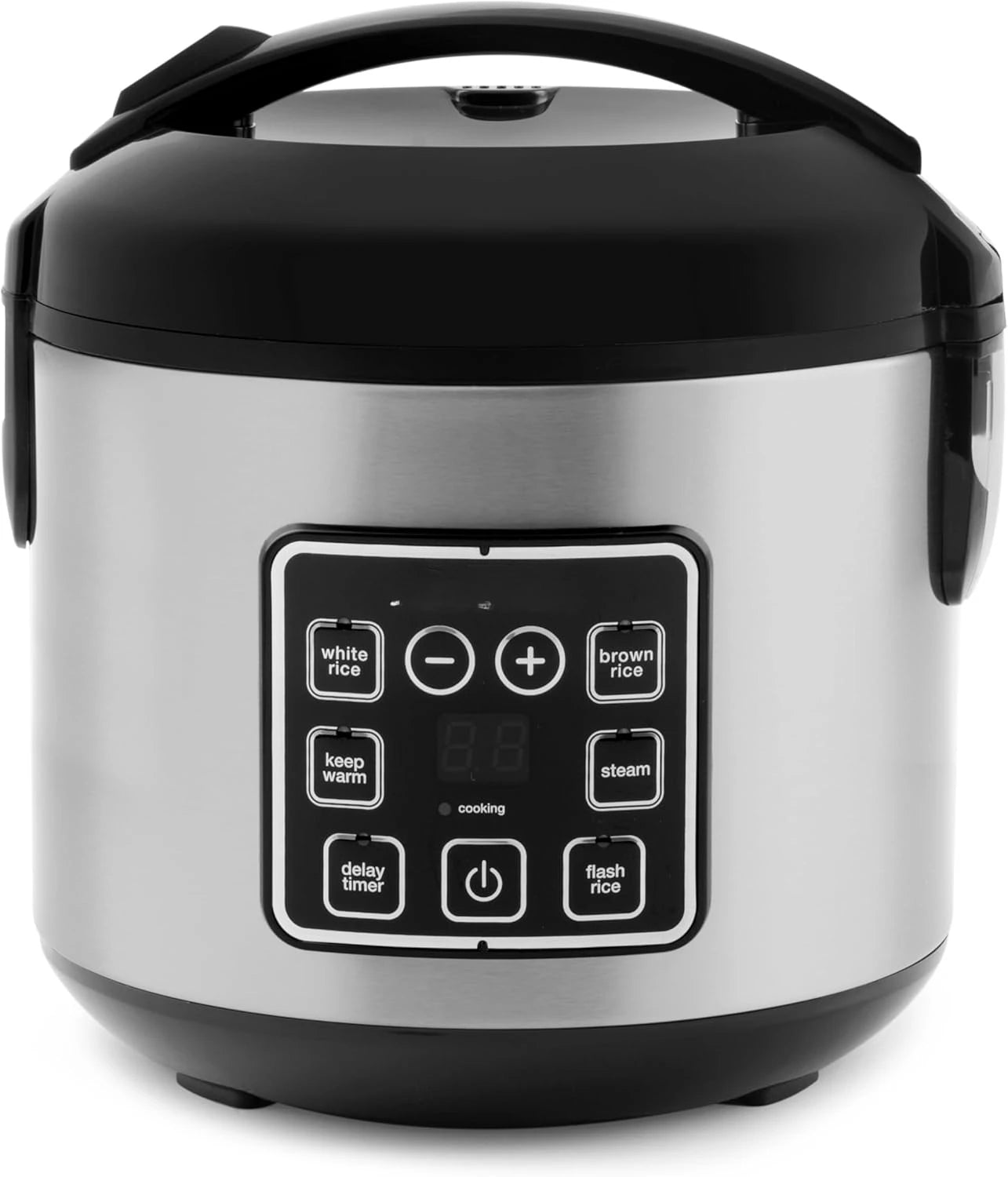 Electric Rice Cooker With Digital Controls And Steamer