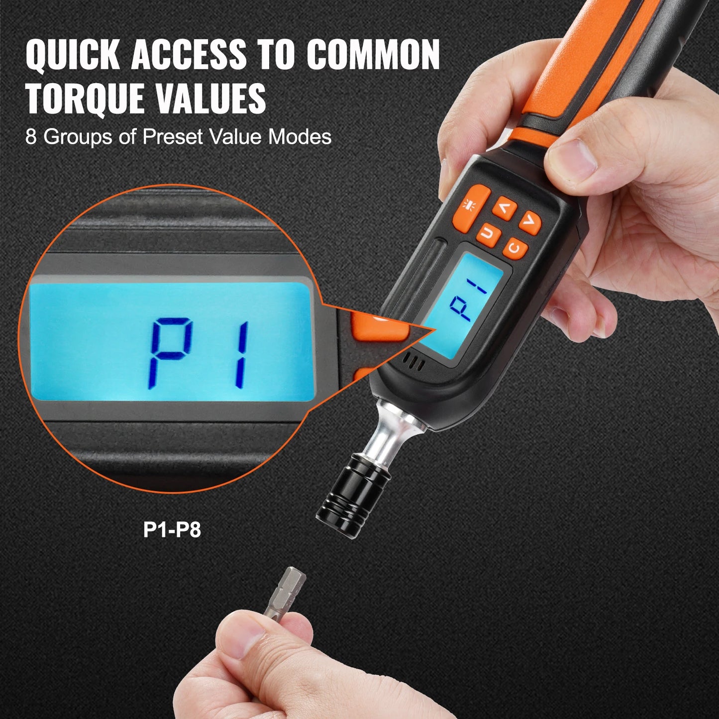 SucceBuy Quarter Inch Digital Torque Screwdriver With LCD