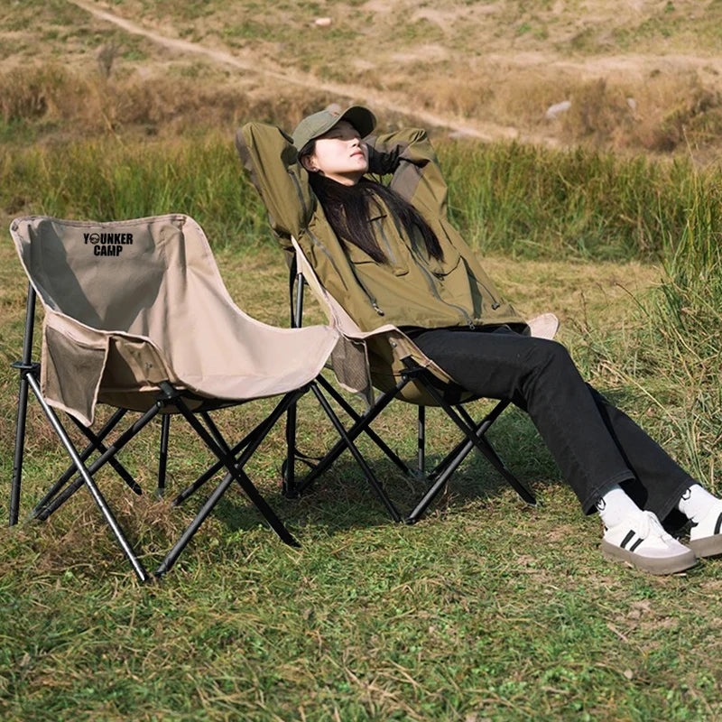 Outdoor Folding Moon Chair Portable Chair Camping Chair Picnic Gear Fishing Small Horse Stool Student Sketching