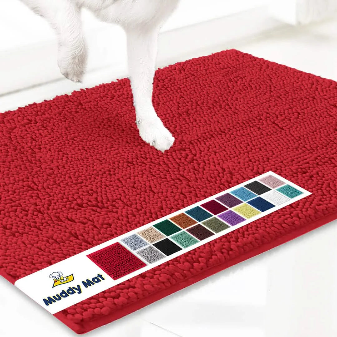 Original Muddy Mat Anti-Mud Doormat Magic Dirt Trapper Highly Absorbent Microfiber Non-Slip Washable Rug Paw Cleaner Floor Mats For Pet Dogs Cats Indoor Outdoor Front Door Entryway