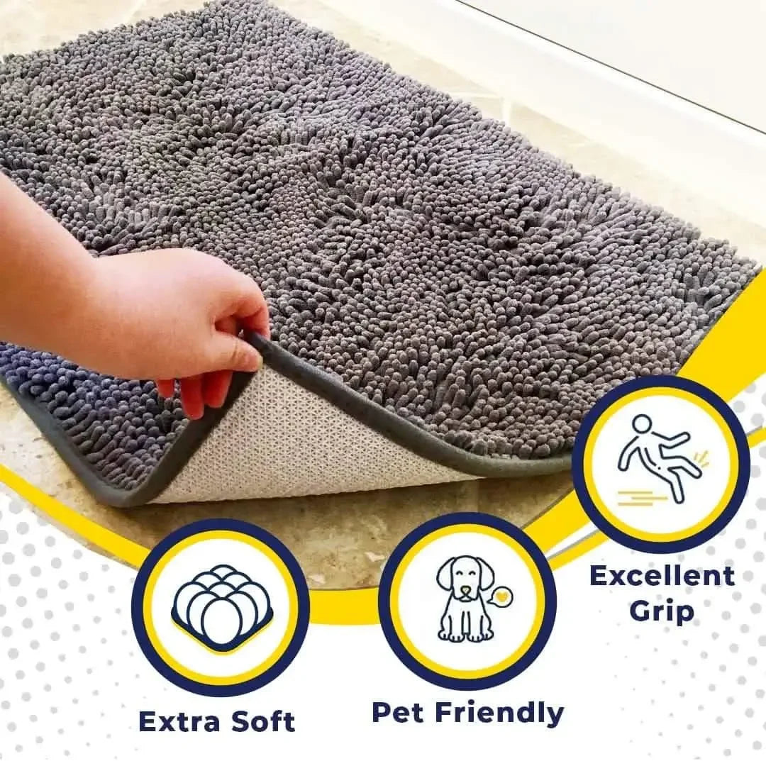 Original Muddy Mat Anti-Mud Doormat Magic Dirt Trapper Highly Absorbent Microfiber Non-Slip Washable Rug Paw Cleaner Floor Mats For Pet Dogs Cats Indoor Outdoor Front Door Entryway