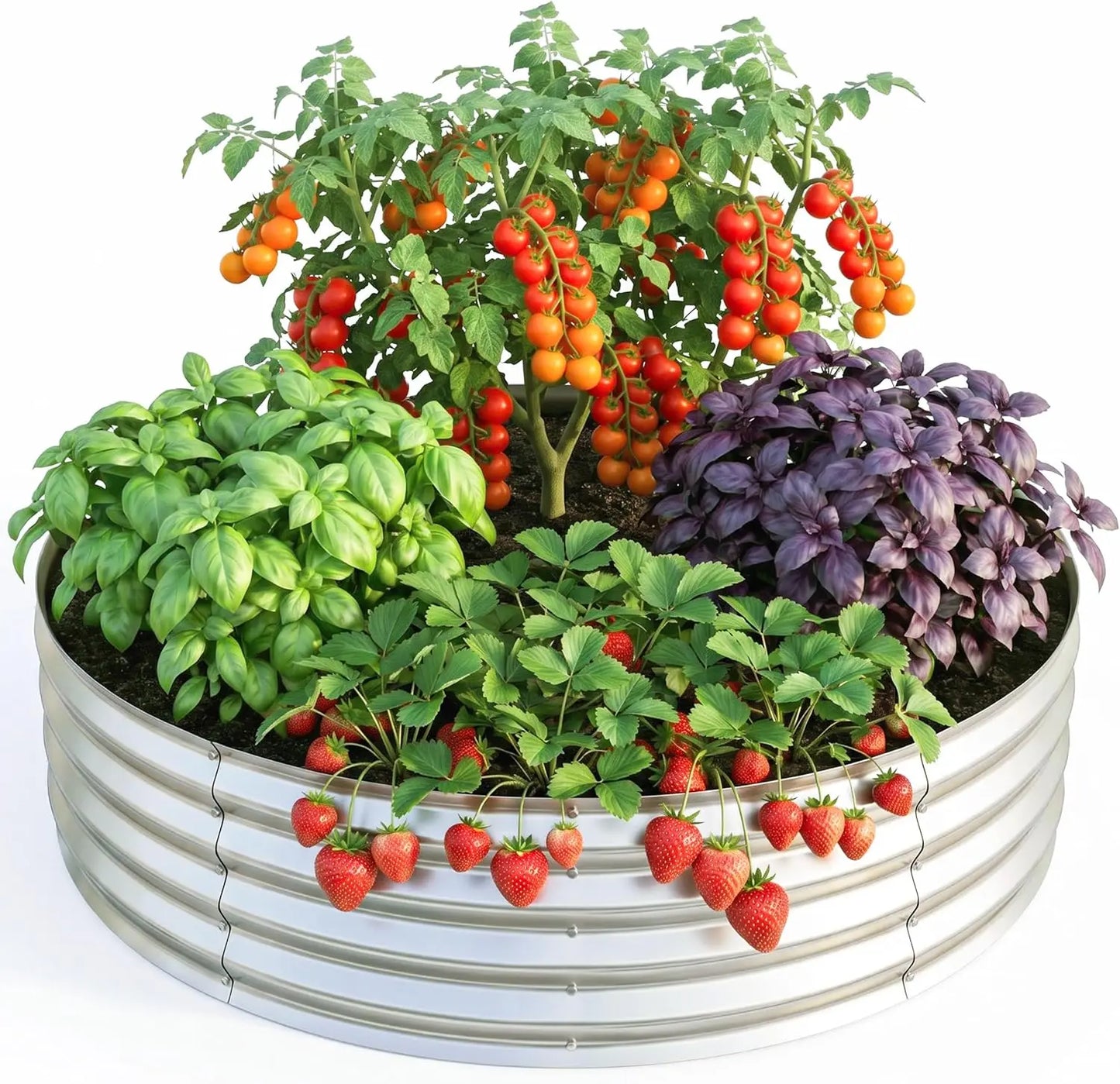 Galvanized Raised Garden Bed Kit Planter For Vegetables And Flowers