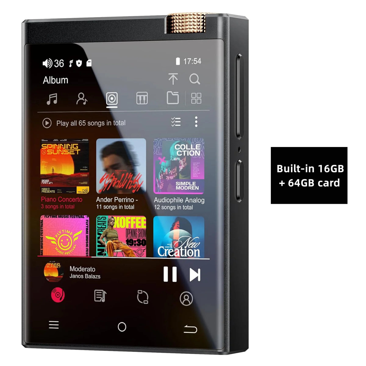 Oilsky Bluetooth MP3 Player With WiFi And High Resolution Audio