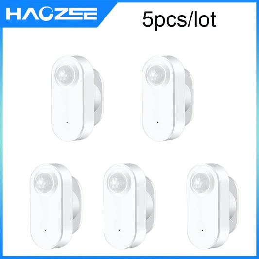 Haozee Smart Motion Sensor Zigbee PIR Motion Sensor with Illuminance Value High Sensitivity Support Home Assistant Zigbee2mqtt