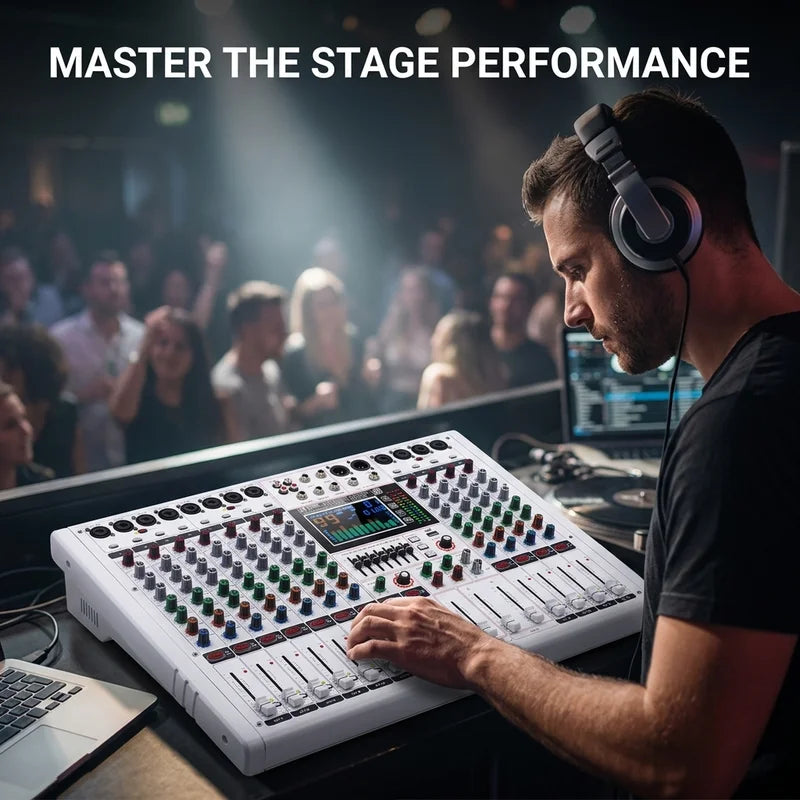 Nxg 12 Channel Professional Audio Mixer With Dsp Reverb