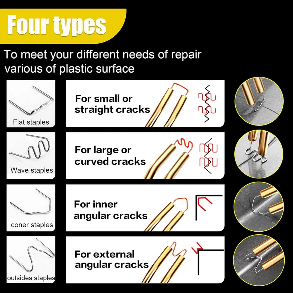 70W Bumper Repair Car Tools Kit HOT Stapler Plastic Welder New Heat Gun Plastic Welding Machine Bumper Soldering Iron Staples