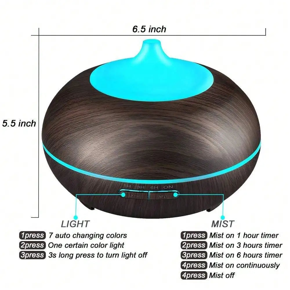 Aromatherapy Diffuser Humidifier With Auto Shut Off And 4 Timers