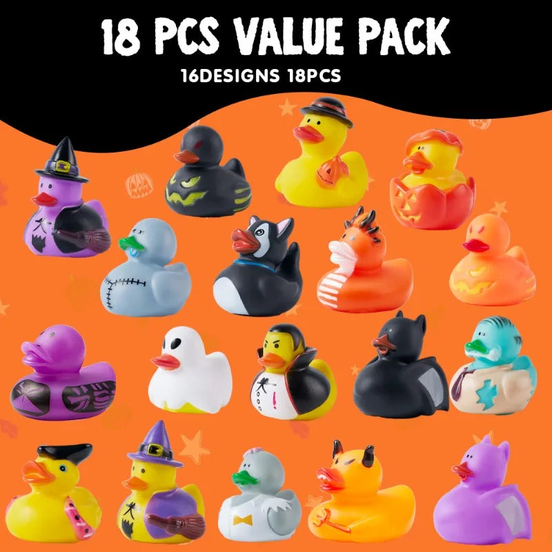Joyfy 18 Pack Rubber Ducks Halloween Trick Or Treat Novelties