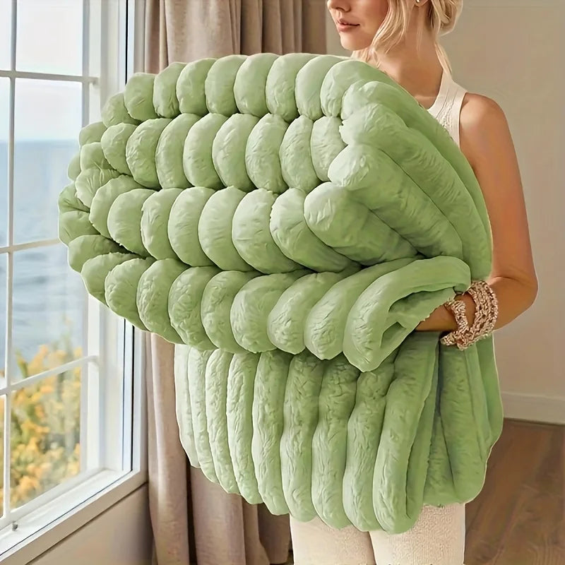 ROSEKIND Plush Fleece Blanket 300GSM Warm Throw For All Seasons