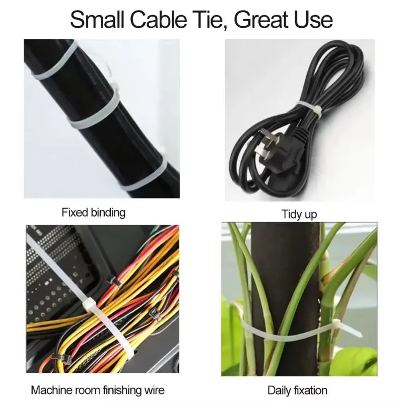 Plastic Straps Nylon Cable Ties Plastic Flanges Ties Cable Greenhouse Velcro Clamp Self-locking Fastening Wire Ties