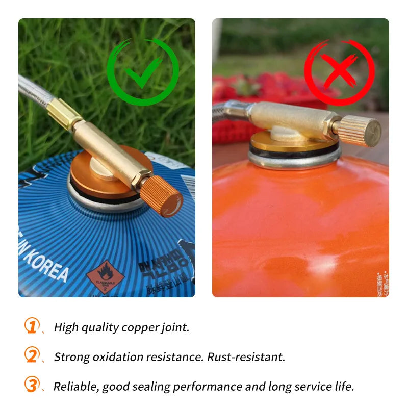 TARKA 3 Head Gas Stove, Camping Burners Folding Backpacking Furnace 5800W Outdoor Hiking Picnic BBQ Cooking Equipment