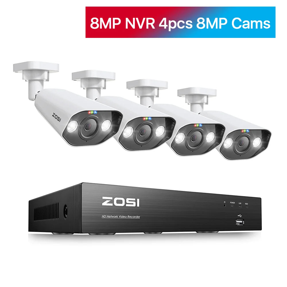 ZOSI 8-Channel 4K Surveillance Kit With AI Starlight Night Vision