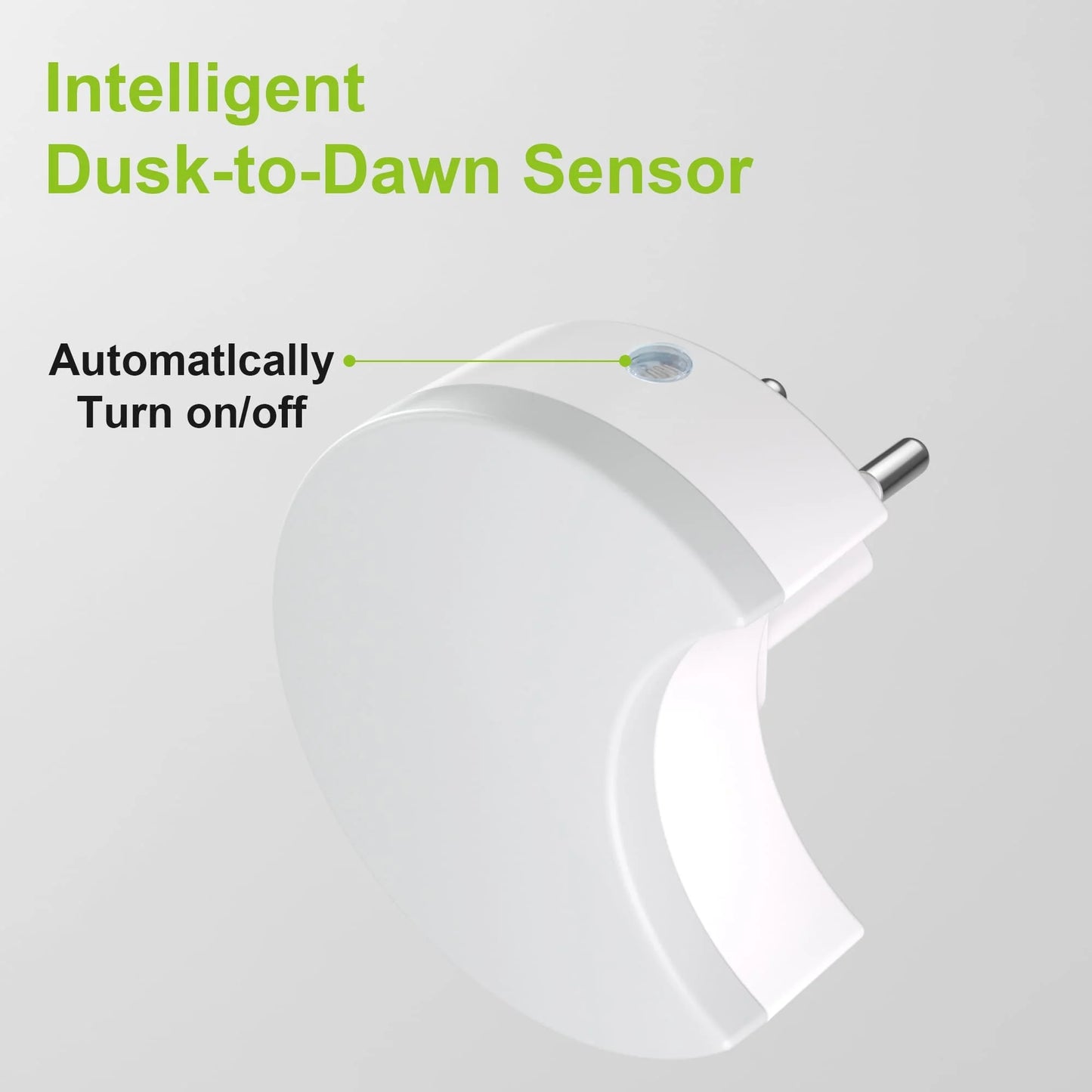 Moon Shape LED Night Light Sensor Plug Auto On Off