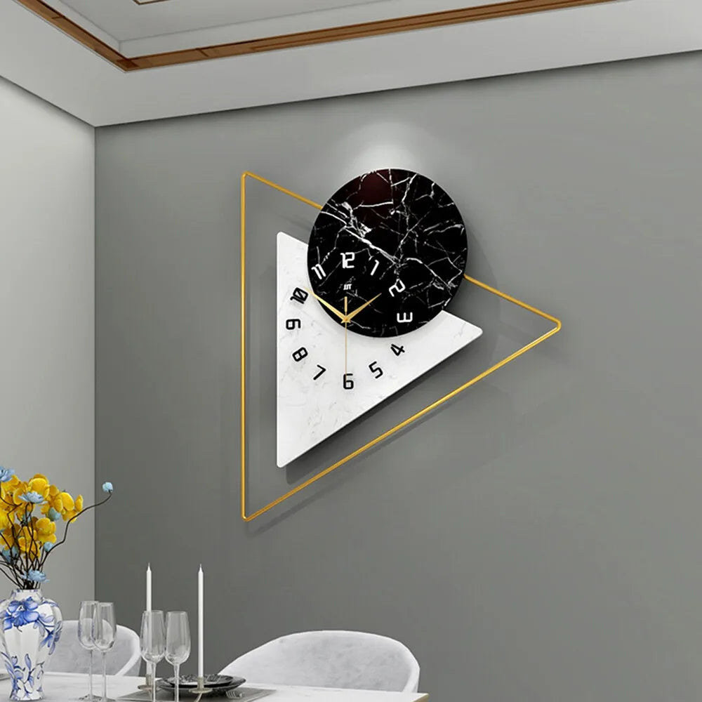 Nordic Modern Wall Clock Decorative Iron Frame Art Piece