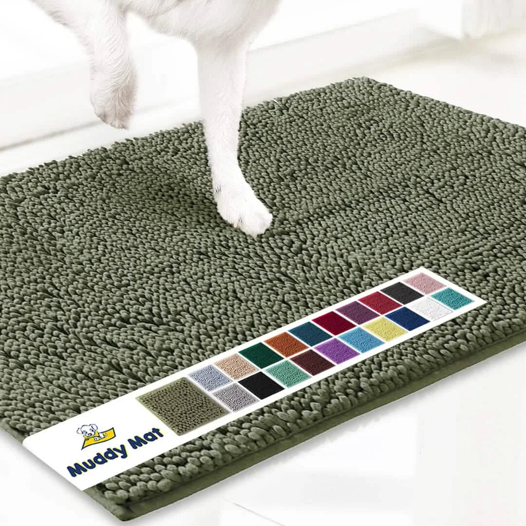 Original Muddy Mat Anti-Mud Doormat Magic Dirt Trapper Highly Absorbent Microfiber Non-Slip Washable Rug Paw Cleaner Floor Mats For Pet Dogs Cats Indoor Outdoor Front Door Entryway