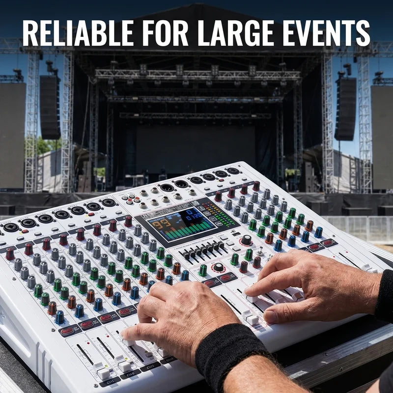 Nxg 12 Channel Professional Audio Mixer With Dsp Reverb