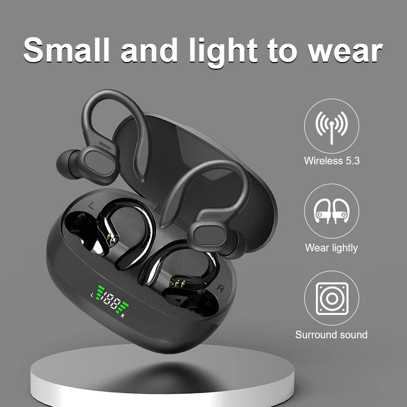 Bluetooth Earbuds Wireless Earphones Sport Ear Hook Headset 9D Stereo Sound Waterproof Headphones In Ear With Microphone