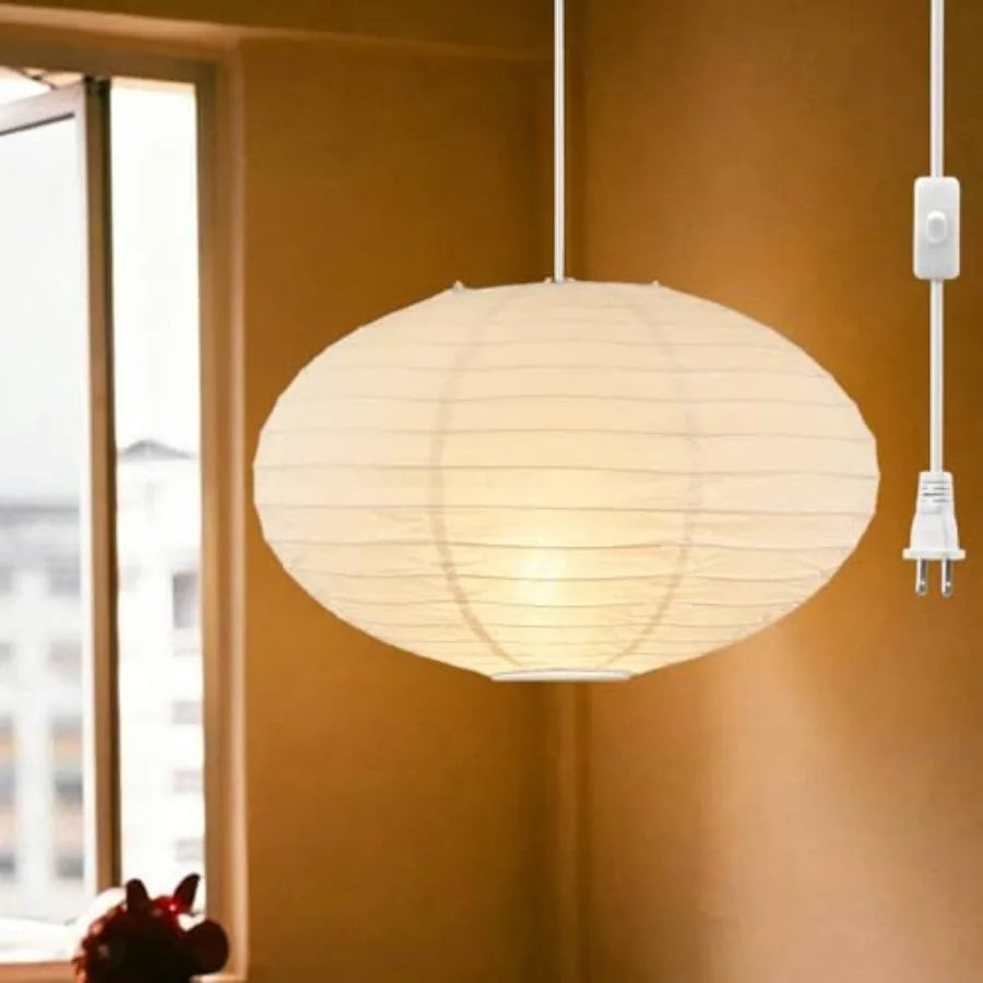 Plug In Pendant Light Fixture With On Off Switch Paper Lantern