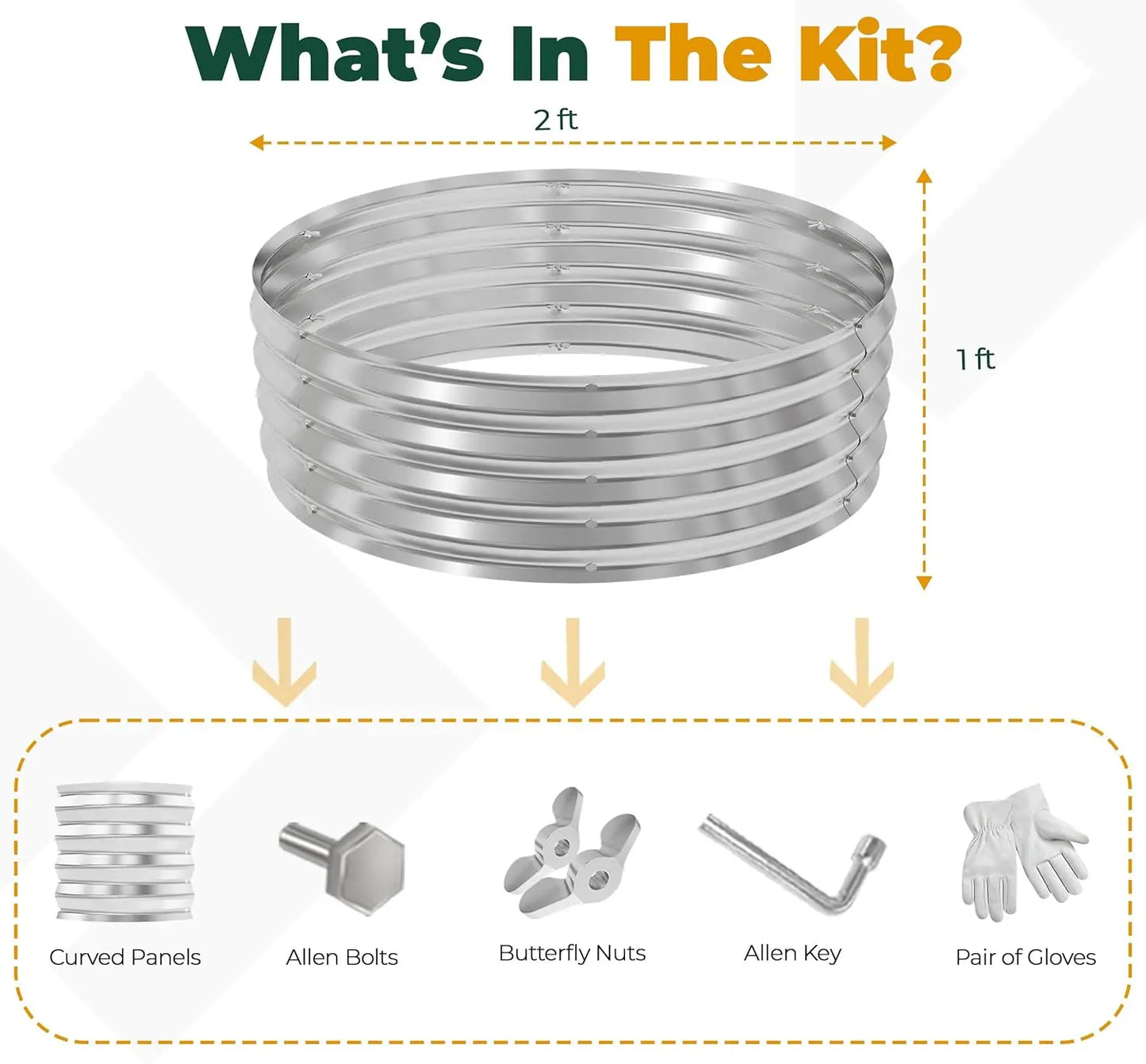 Galvanized Raised Garden Bed Kit Planter For Vegetables And Flowers