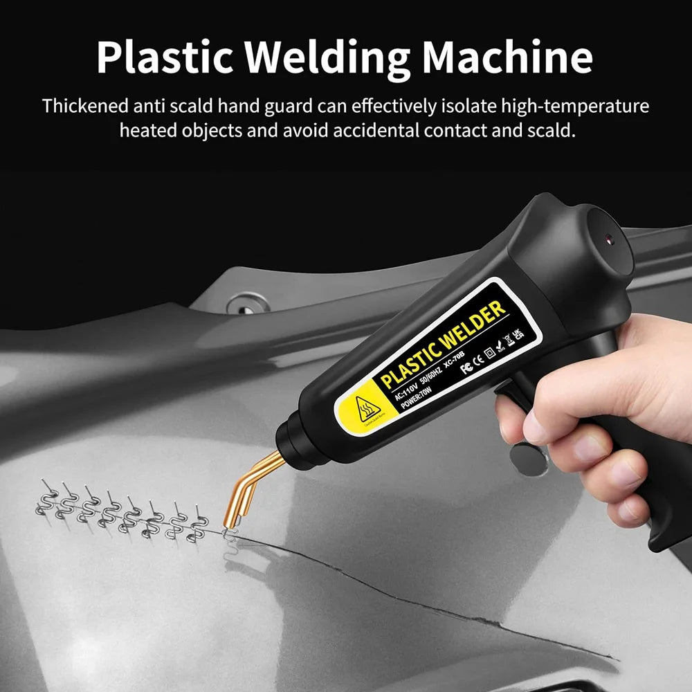 70W Bumper Repair Car Tools Kit HOT Stapler Plastic Welder New Heat Gun Plastic Welding Machine Bumper Soldering Iron Staples