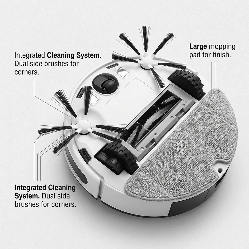 Automatic Robot Vacuum Cleaner With Sweeping Mopping And Suction