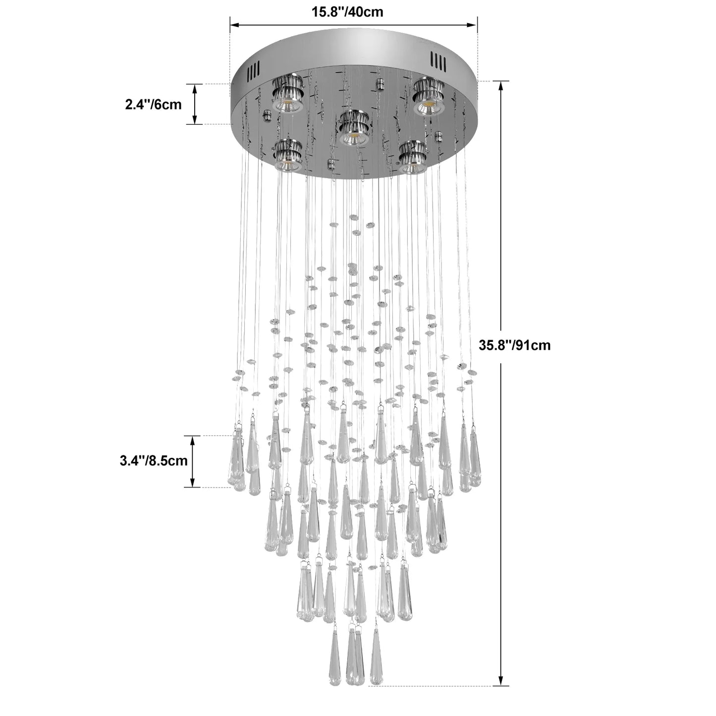GreeLustr Crystal Ceiling Chandelier Luxury Home Decor Living Room Bedroom  Pendant Lights Lustre Lighting Fixture Ceiling Lamps