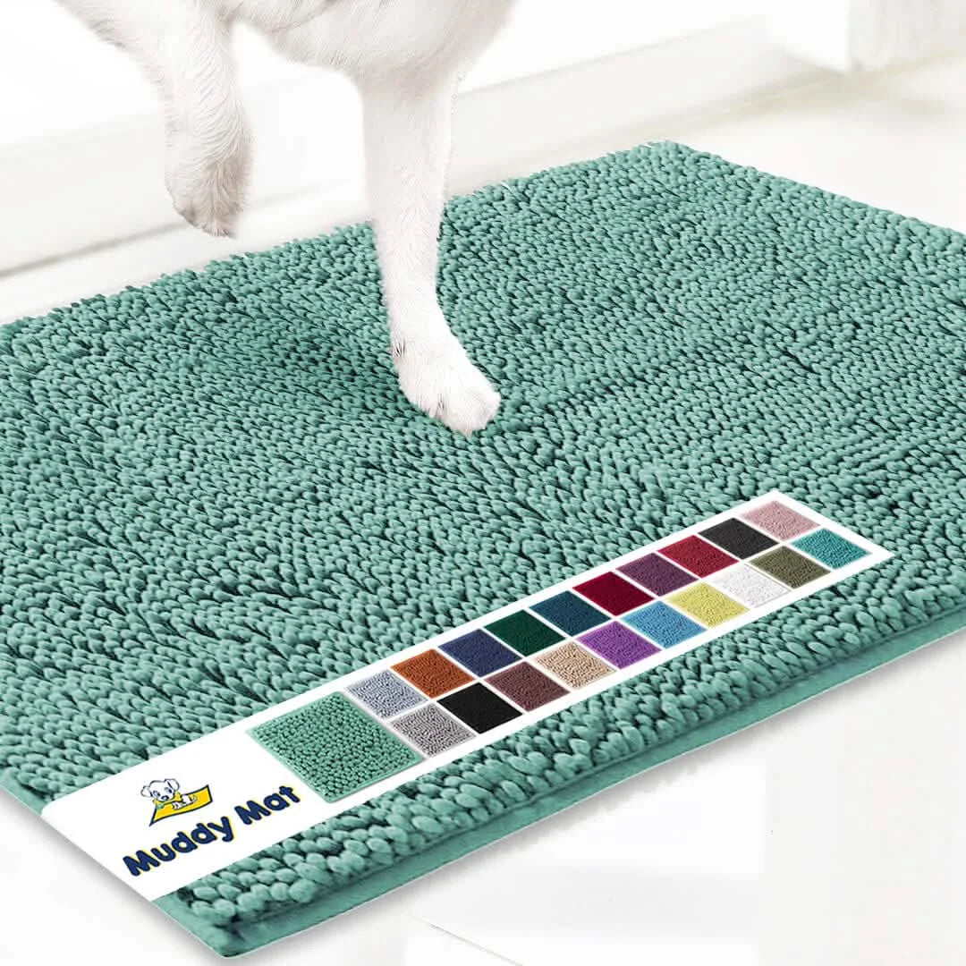 Original Muddy Mat Anti-Mud Doormat Magic Dirt Trapper Highly Absorbent Microfiber Non-Slip Washable Rug Paw Cleaner Floor Mats For Pet Dogs Cats Indoor Outdoor Front Door Entryway