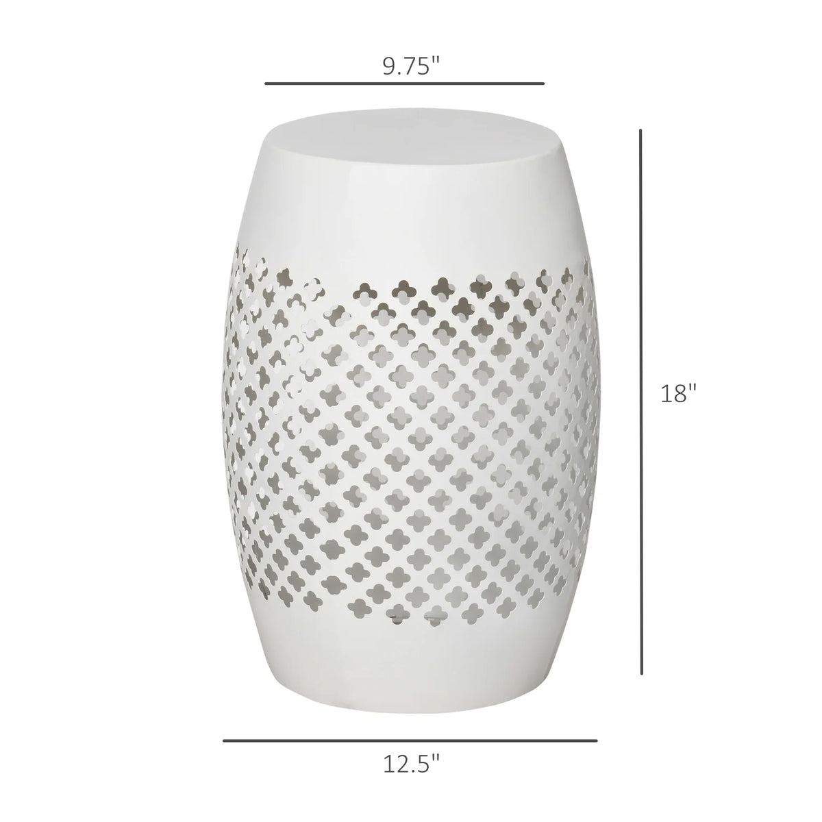 Outsunny Steel Round Outdoor Indoor Garden Accent Table
