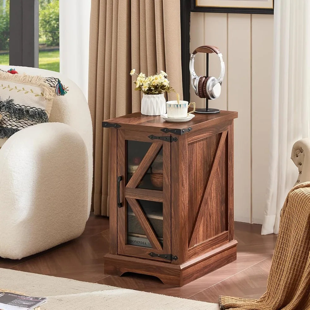 Narrow Night Stand for Small Spaces,