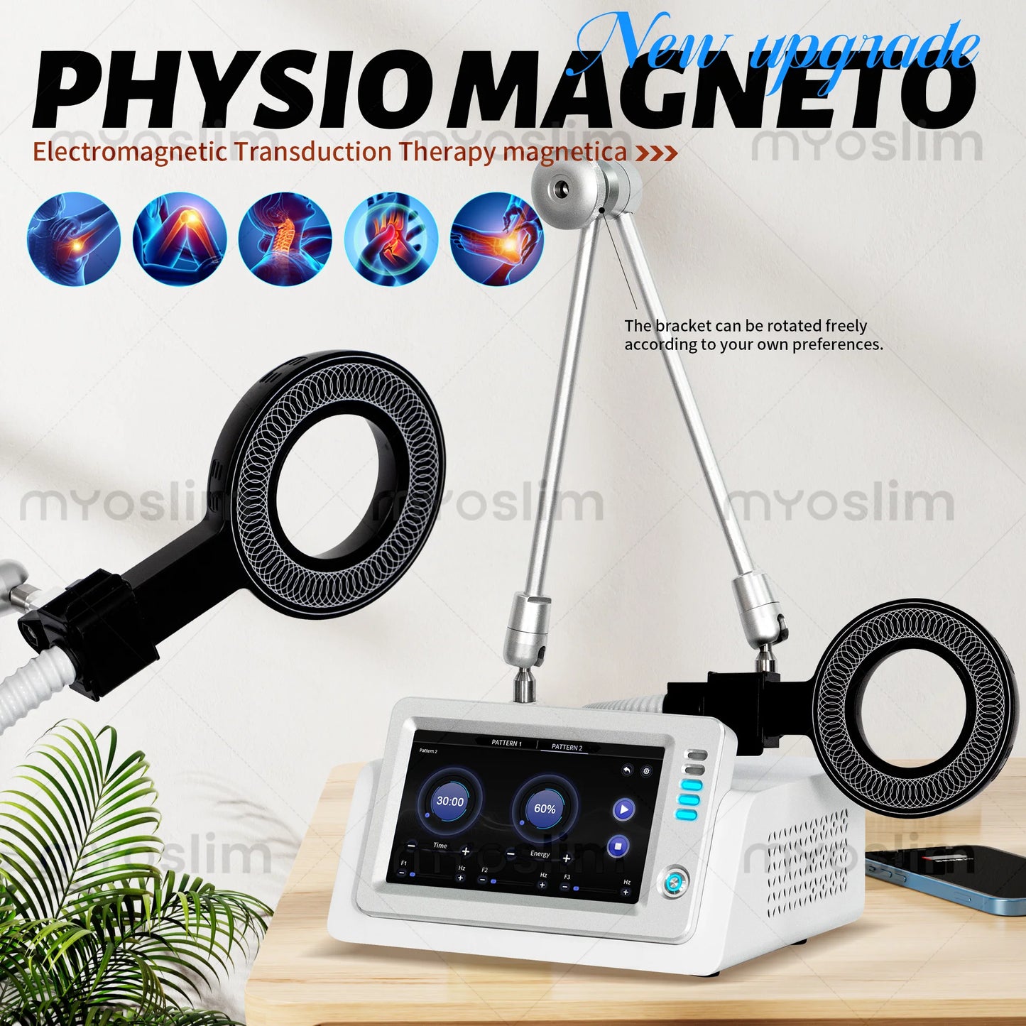 Portable Emtt Physio Magneto Therapy Magnetoterapia Pain Relief PEMF Sports Injury Therapy Magnetotherapy Physiotherapy Machine