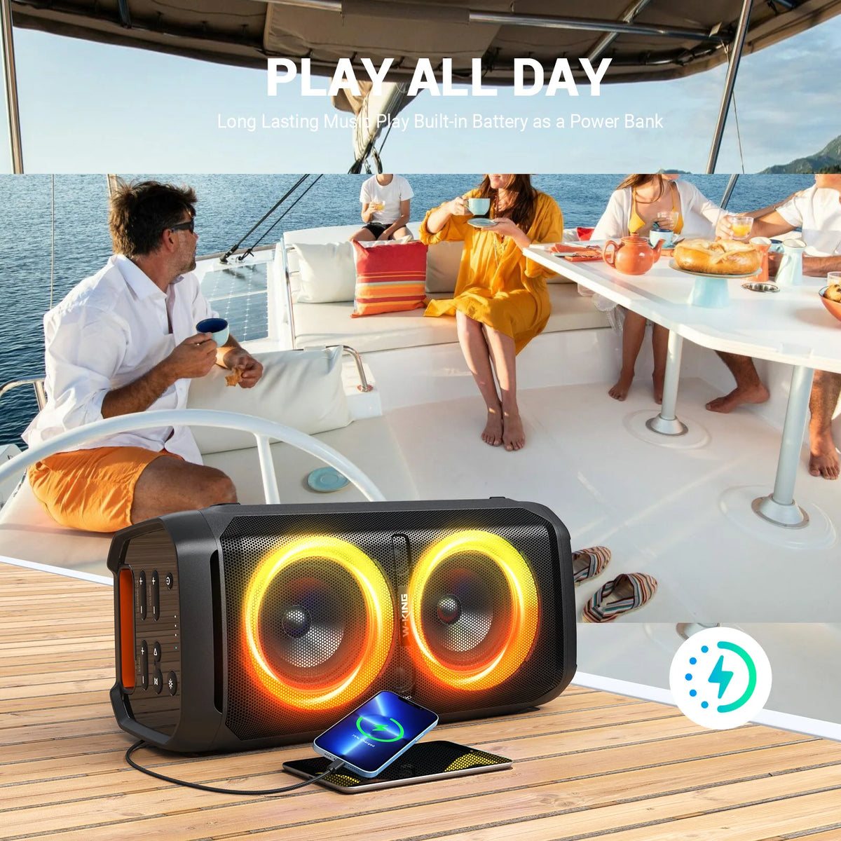 W King Portable Bluetooth Speaker Offering Waterproof Design And Sound
