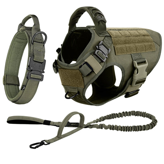 Large Dog Harness And Leash Set Pet, Training Walking Vest Dog Harness And Collar For Medium Large Dogs