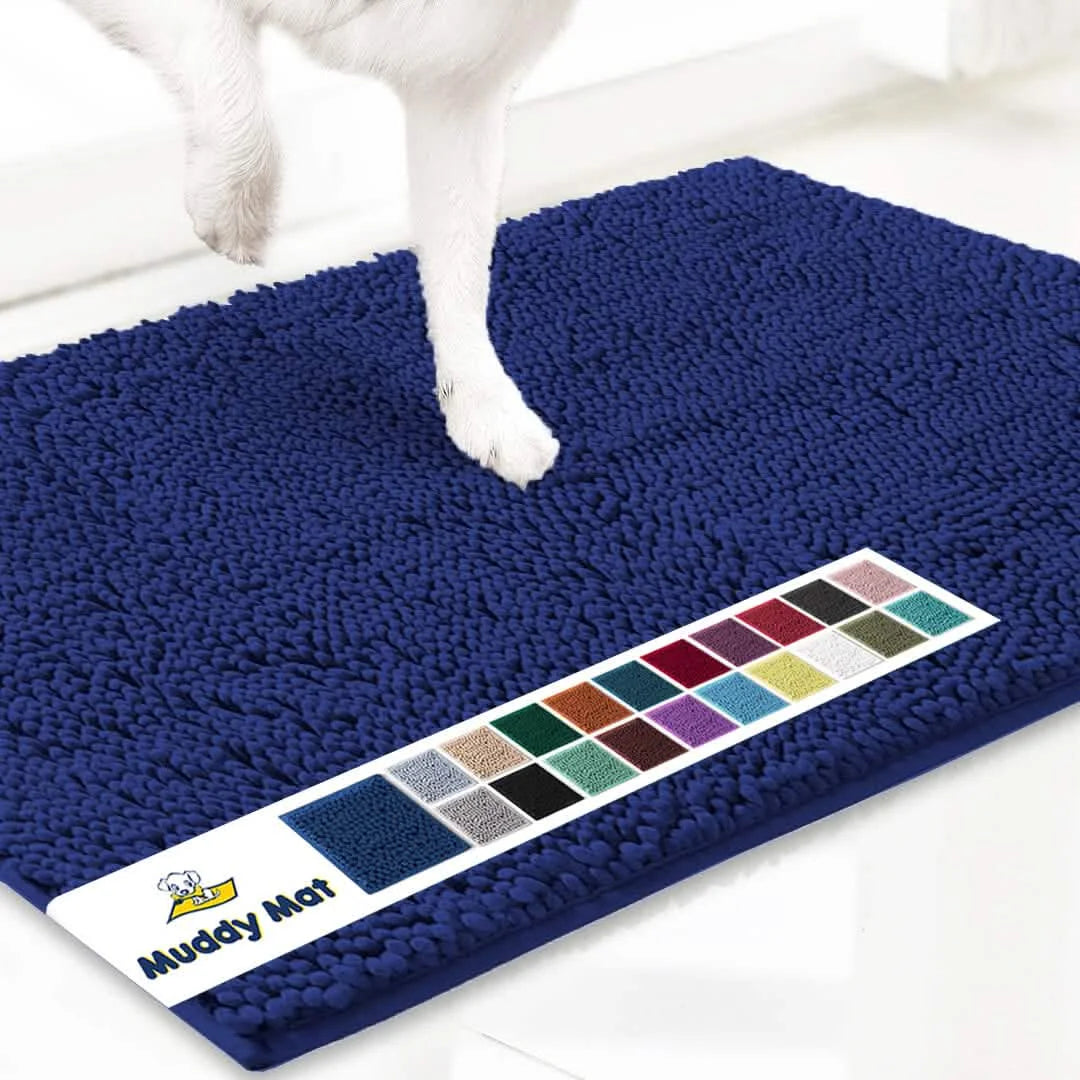 Original Muddy Mat Anti-Mud Doormat Magic Dirt Trapper Highly Absorbent Microfiber Non-Slip Washable Rug Paw Cleaner Floor Mats For Pet Dogs Cats Indoor Outdoor Front Door Entryway