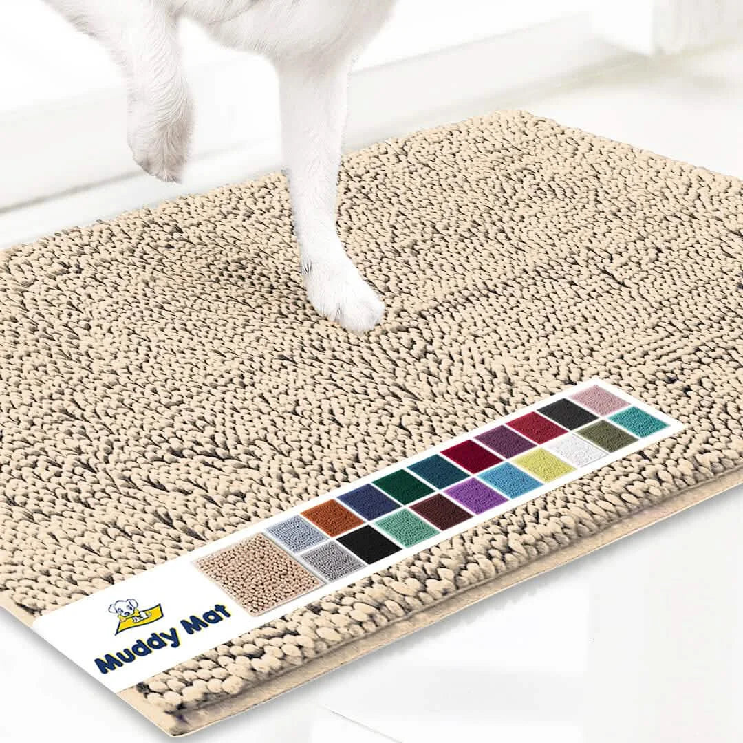Original Muddy Mat Anti-Mud Doormat Magic Dirt Trapper Highly Absorbent Microfiber Non-Slip Washable Rug Paw Cleaner Floor Mats For Pet Dogs Cats Indoor Outdoor Front Door Entryway