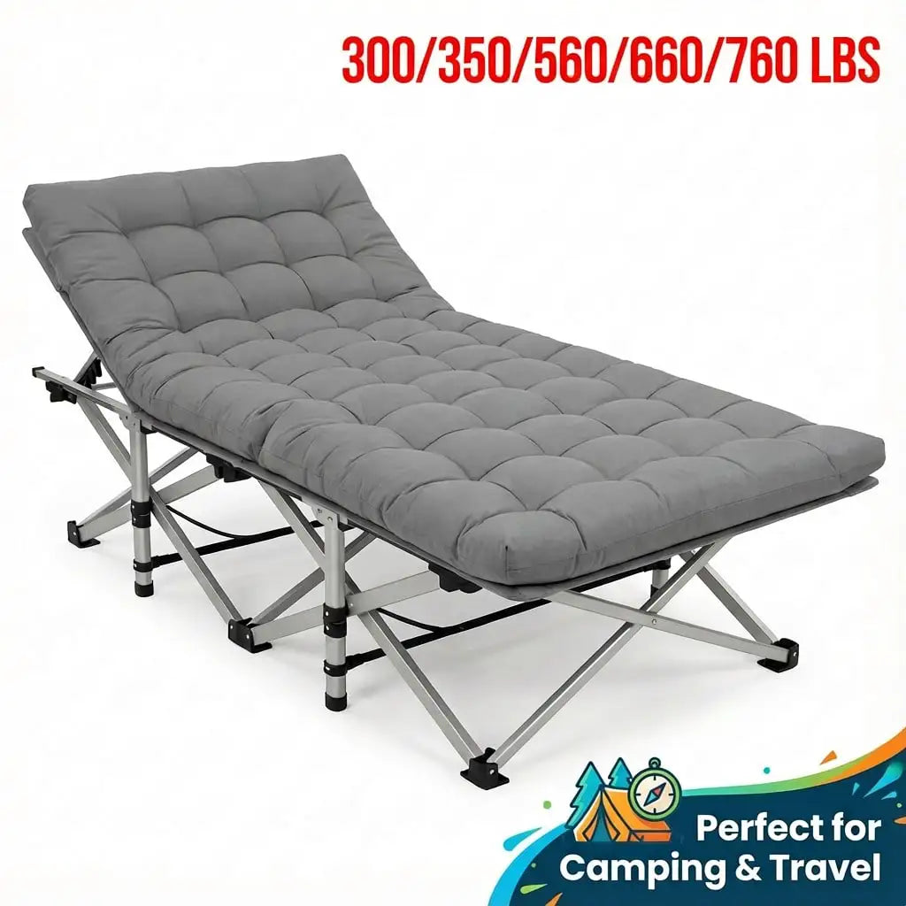 Premium Metal Outdoor Folding Chair With Non Slip Foot Pads