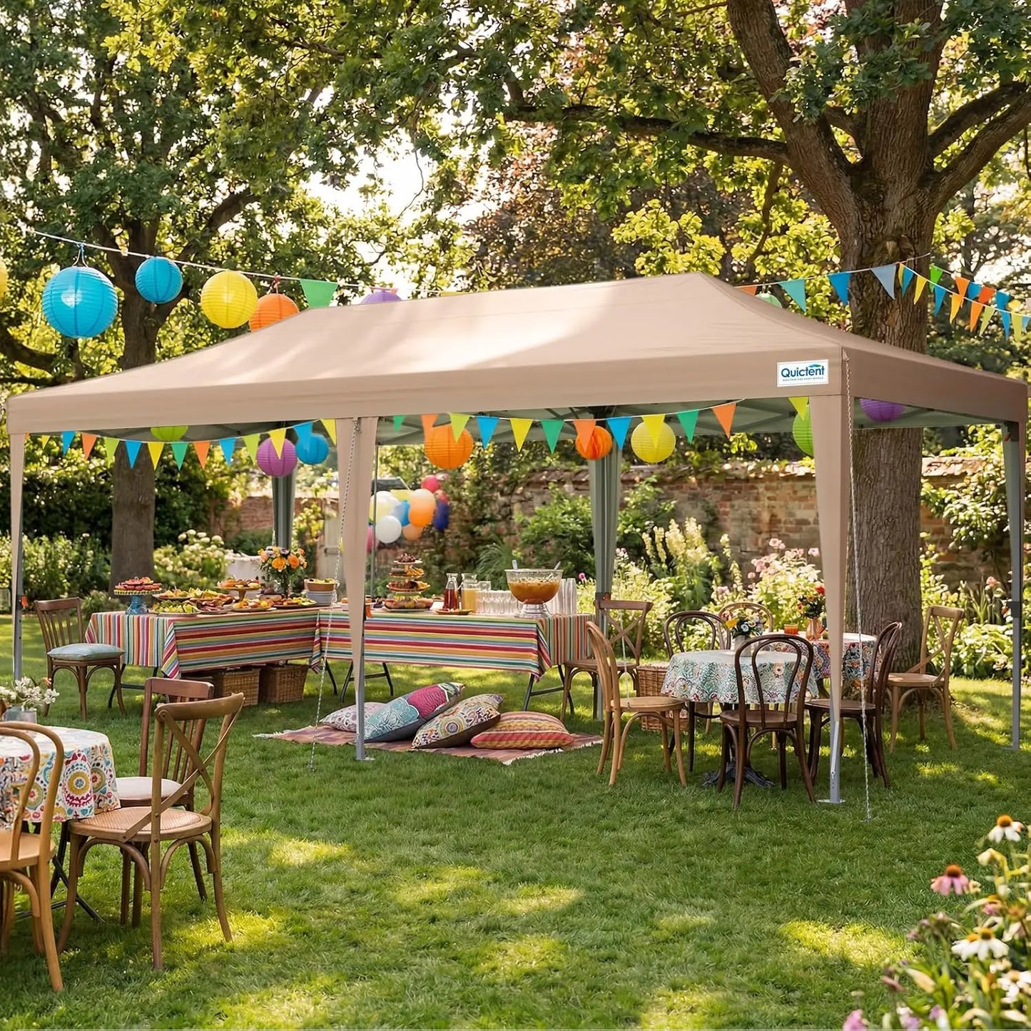 10x20 Pop up Canopy Without Sidewalls Easy set up Canopy Tent Instant Shelter with Windows for Outdoor Events Parties.