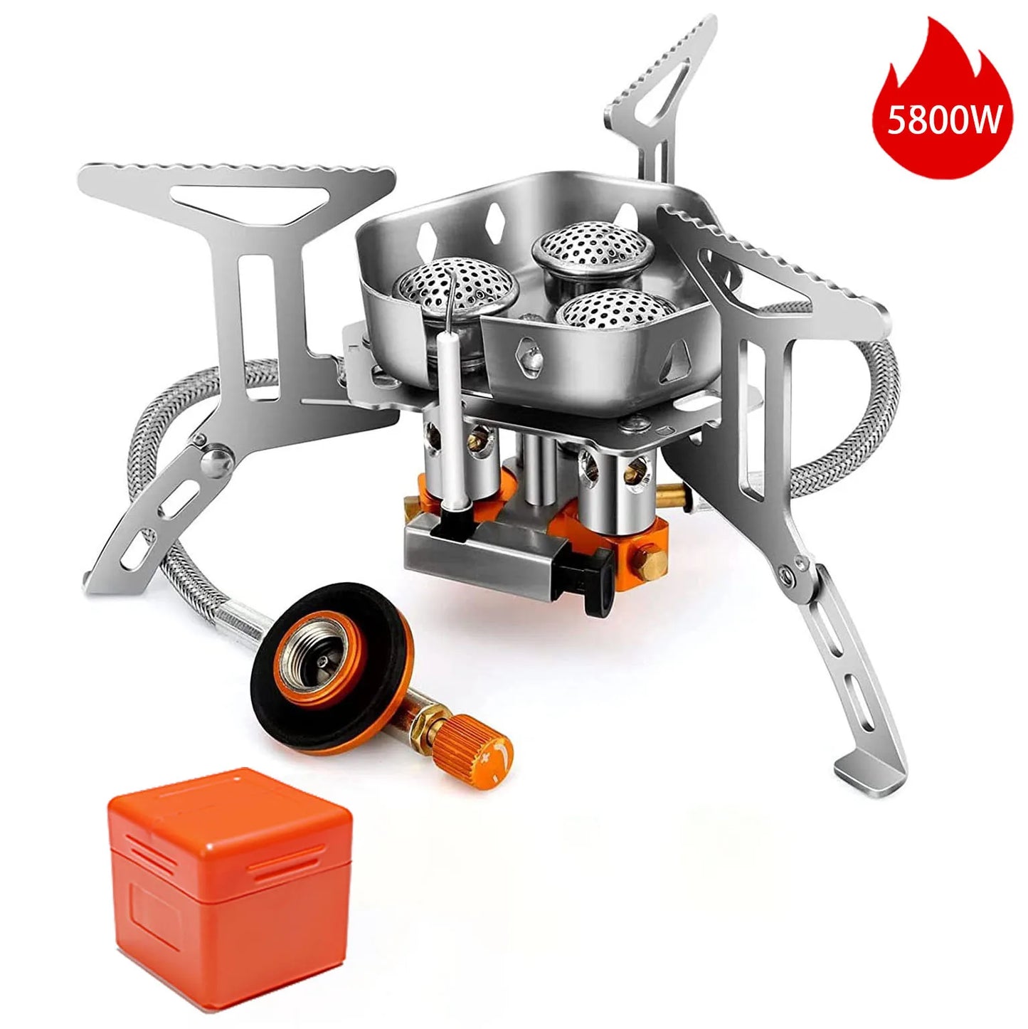 Camping Wind Proof Gas Stove Outdoor Burner Strong Fire Heater Cooker Portable Furnace Supplies Equipment Picnic