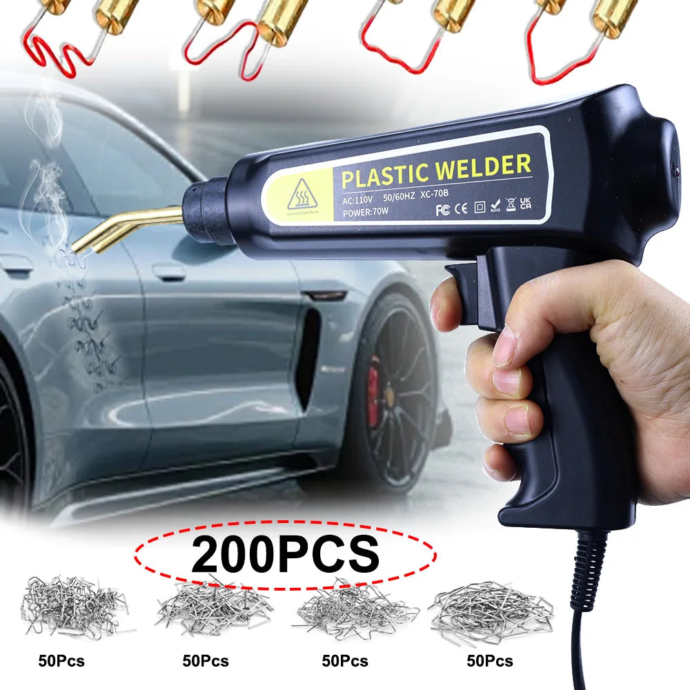70W Bumper Repair Car Tools Kit HOT Stapler Plastic Welder New Heat Gun Plastic Welding Machine Bumper Soldering Iron Staples