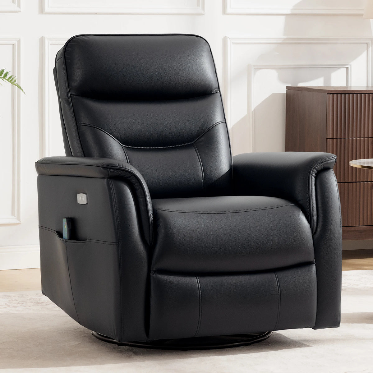 Kerdom Leather Power Lift Recliner With Vibration Massage