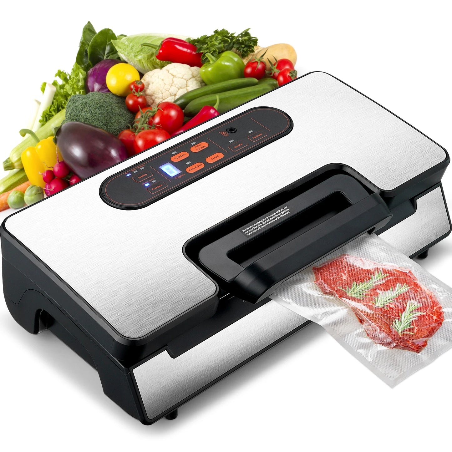Vacuum Sealer Food Packaging Machine with Free 10pcs Vacuum bags for Household Kitchen Vacuum Food Sealing