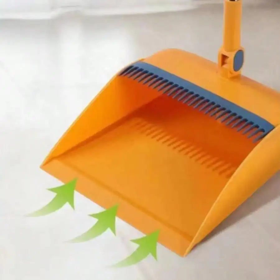 1set Foldable Broom And Dustpan Combination 3-In-1 Sweeping Set Rotatable Household Cleaning Tool For Living Room Bedroom Pet
