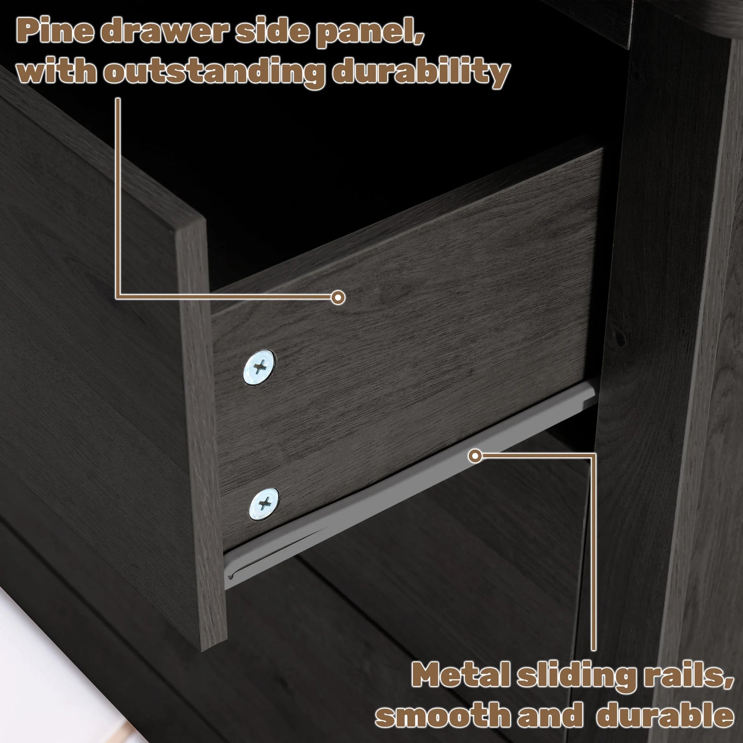 Wood 6 Dresser Drawers Cabinet for Living Room Stable Structure Storage Wide Chest of Drawers Furniture For Bedroom